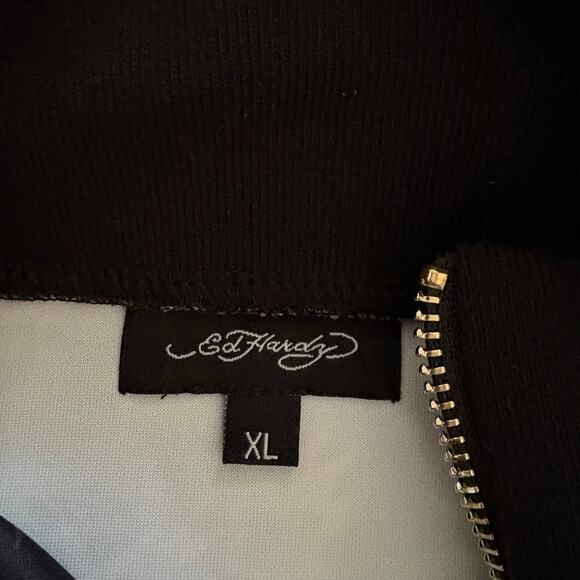 Ed Hardy Tattoo Embroidered Crop Track Jacket XL - Picture 3 of 10